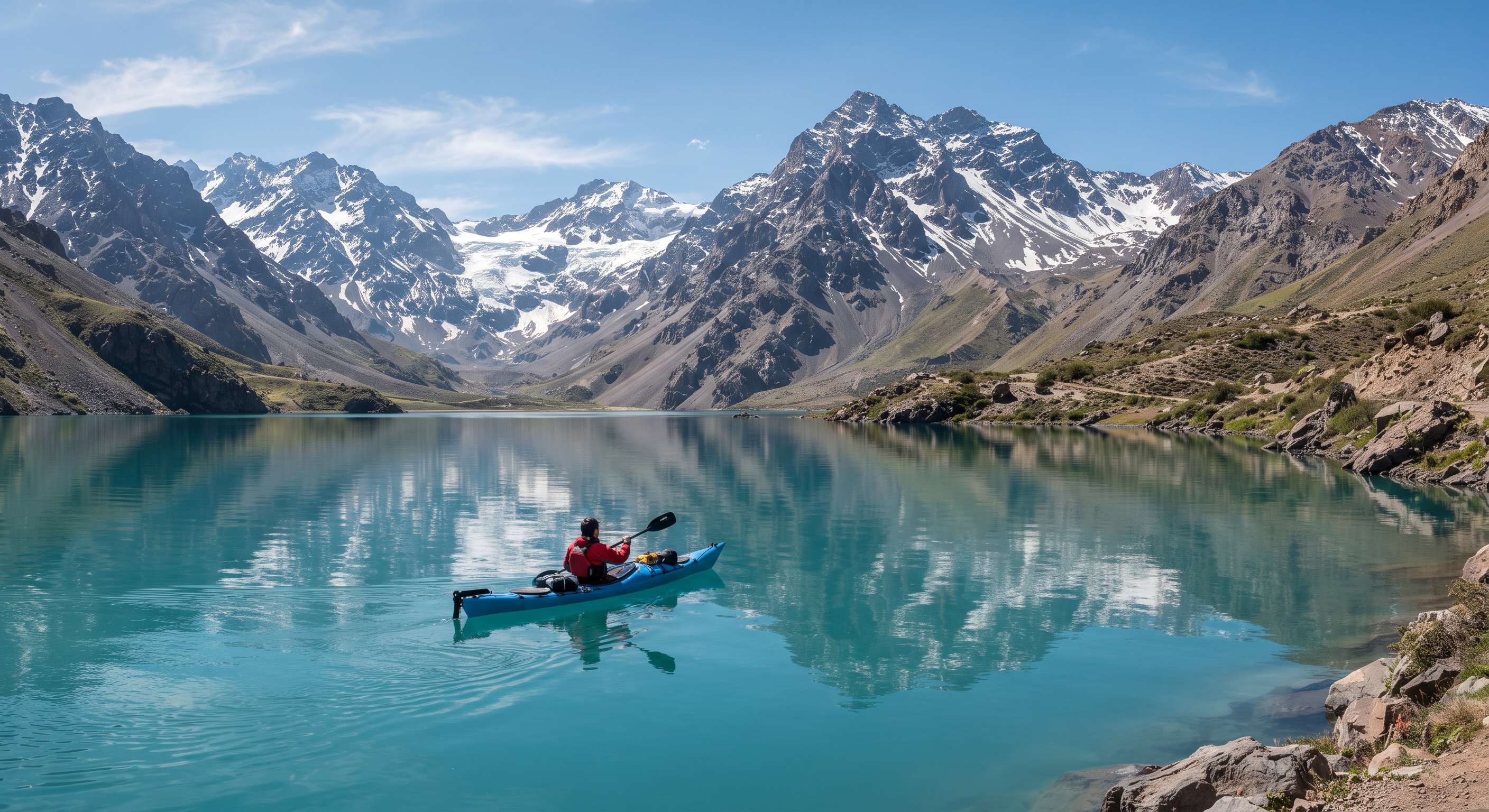 Kayak en Embalse El Yeso